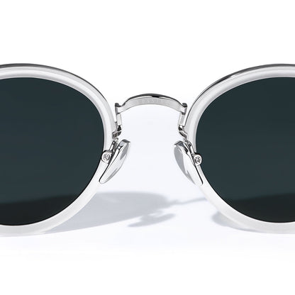Clara 48mm Round Sunglasses | White