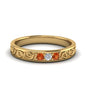 Classic Mens 3 Stone Wedding Band