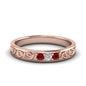 Classic Mens 3 Stone Wedding Band