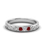 Classic Mens 3 Stone Wedding Band
