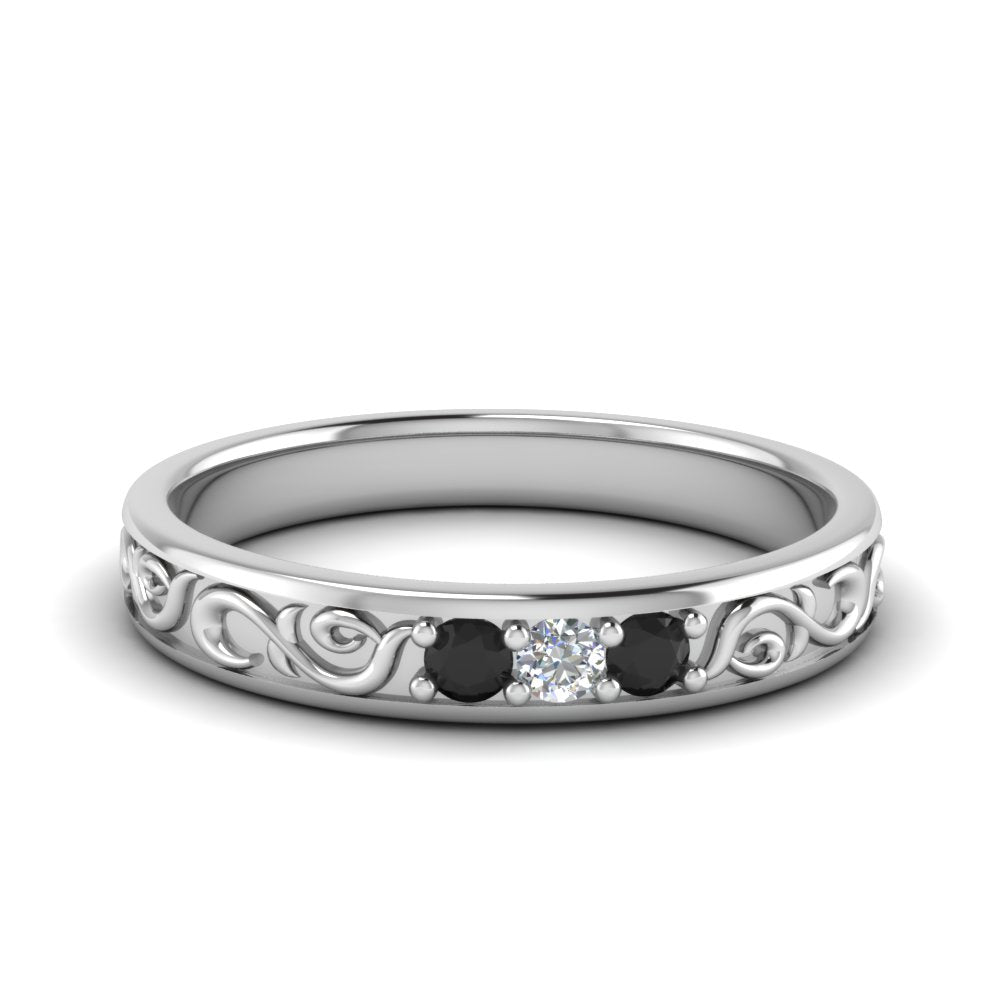 Classic Mens 3 Stone Wedding Band