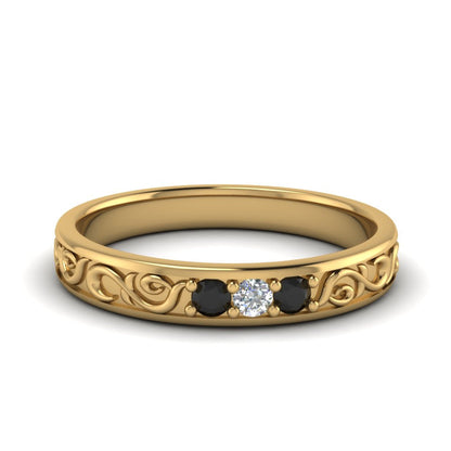Classic Mens 3 Stone Wedding Band