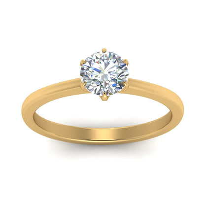 Classic Six Prong Solitaire Ring