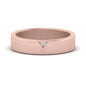 Classic V Shaped Solitaire Stone Mens Band