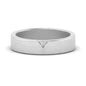 Classic V Shaped Solitaire Stone Mens Band