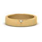 Classic V Shaped Solitaire Stone Mens Band