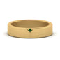 Classic V Shaped Solitaire Stone Mens Band
