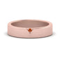 Classic V Shaped Solitaire Stone Mens Band