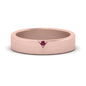 Classic V Shaped Solitaire Stone Mens Band