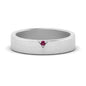 Classic V Shaped Solitaire Stone Mens Band
