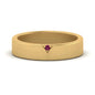 Classic V Shaped Solitaire Stone Mens Band