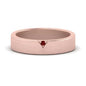 Classic V Shaped Solitaire Stone Mens Band