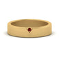 Classic V Shaped Solitaire Stone Mens Band