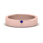 Classic V Shaped Solitaire Stone Mens Band