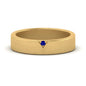 Classic V Shaped Solitaire Stone Mens Band