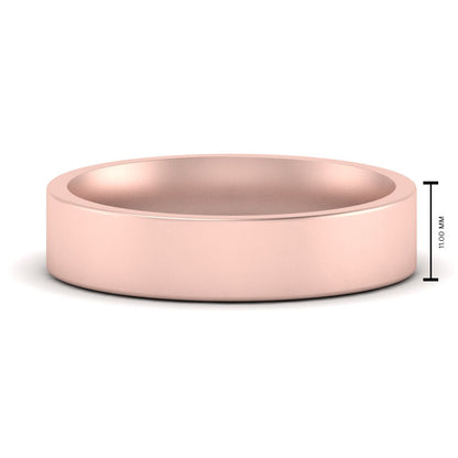 Comfort Fit Flat 4 mm Mens Wedding Band