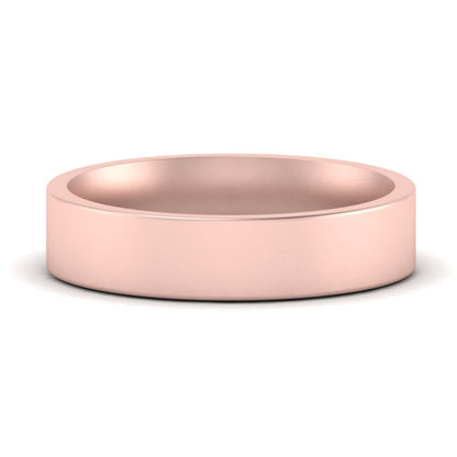 Comfort Fit Flat 4 mm Mens Wedding Band