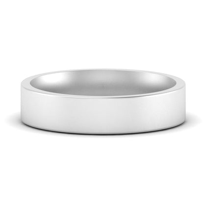 Comfort Fit Flat 4 mm Mens Wedding Band