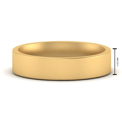 Comfort Fit Flat 4 mm Mens Wedding Band