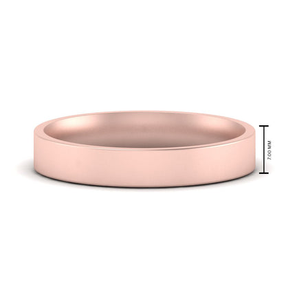 Comfort Fit Flat 4 mm Mens Wedding Band