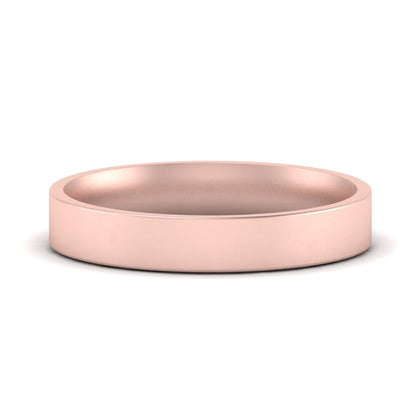 Comfort Fit Flat 4 mm Mens Wedding Band