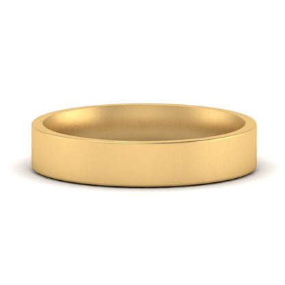 Comfort Fit Flat 4 mm Mens Wedding Band