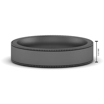 Stepped Edge Comfort Fit Flat Mens Band