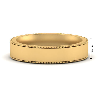 Stepped Edge Comfort Fit Flat Mens Band