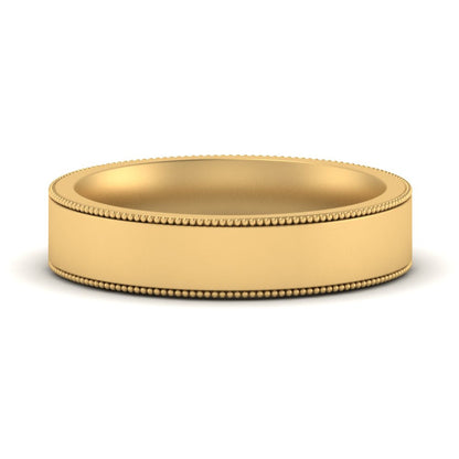 Stepped Edge Comfort Fit Flat Mens Band