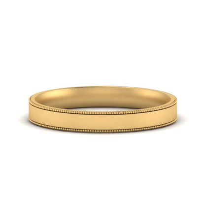 Stepped Edge Comfort Fit Flat Mens Band