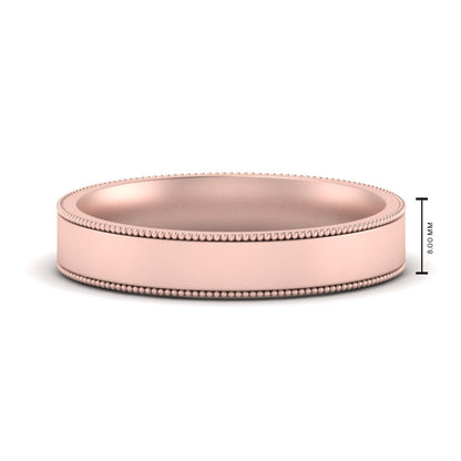 Stepped Edge Comfort Fit Flat Mens Band