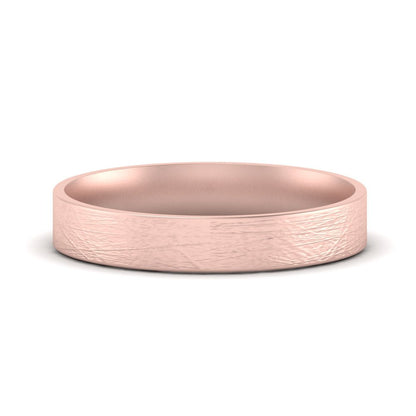 Ice Textured Mens 5mm Comfort Fit Wedding Band