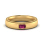Comfort Fit Mens Milgrain Outline Ring