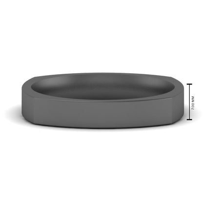 Square Comfort Fit Mens Wedding Band