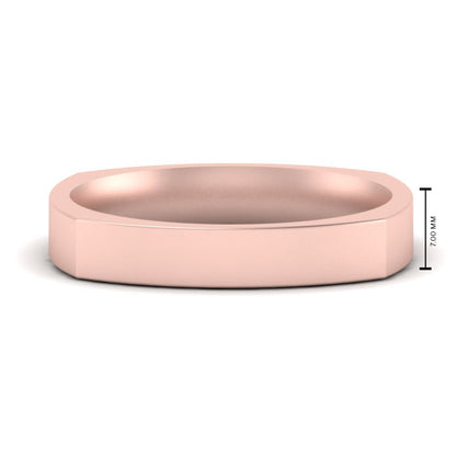 Square Comfort Fit Mens Wedding Band