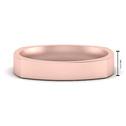 Square Comfort Fit Mens Wedding Band