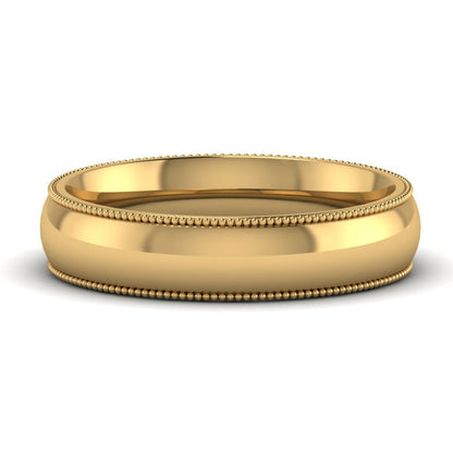 Comfort Fit Wedding Band Milgrain Edge