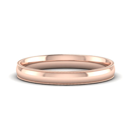 Comfort Fit Wedding Band Milgrain Edge