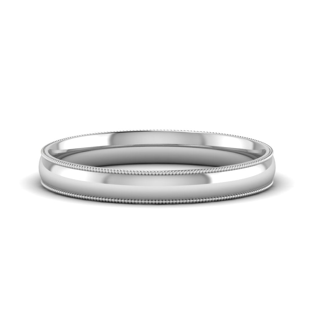 Comfort Fit Wedding Band Milgrain Edge