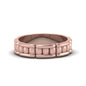 Grooved Gold Wedding Band for Men