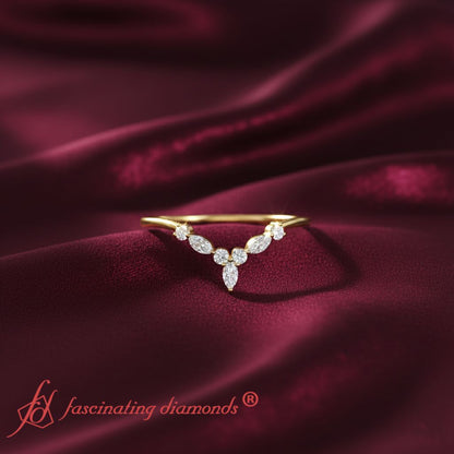 Crown Marquise And Round Band