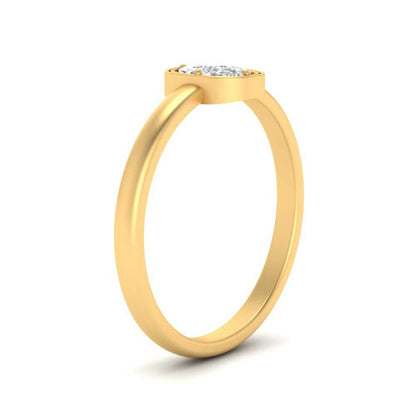 Cushion Cut Bezel Solitaire Ring