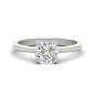 Floral Head Cushion Solitaire Cathedral Ring