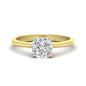 Floral Head Cushion Solitaire Cathedral Ring