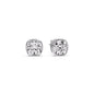 Cushion Diamond Bezel Set Solitaire Certified Stud Earrings
