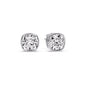 Cushion Diamond Bezel Set Solitaire Certified Stud Earrings
