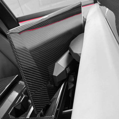 Cybertruck Display Back Overlay | Real Dry Carbon Fiber Center Screen Cover