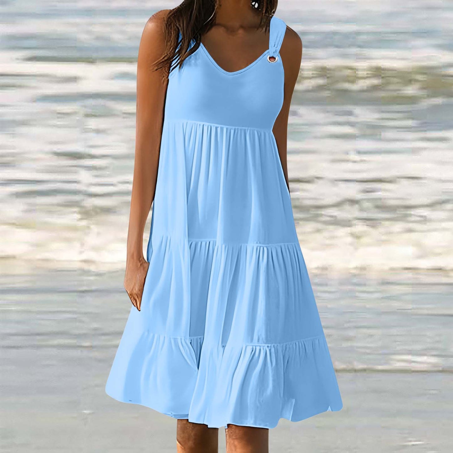 Casual Elegant Stitching Dress Women