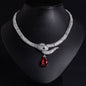 S925 Silver Snake-Shaped Cubic Zirconia Necklace
