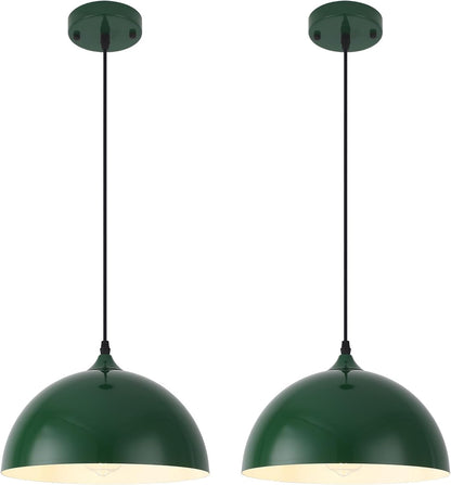 2 Farmhouse Dome Pendant Lights
